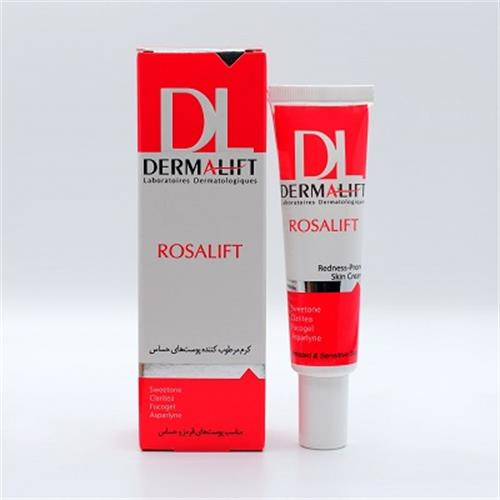 درمالیفت رزالیفت کرم مرطوب کننده پوست های حساس مناسب پوست های قرمز وحساس 30ml