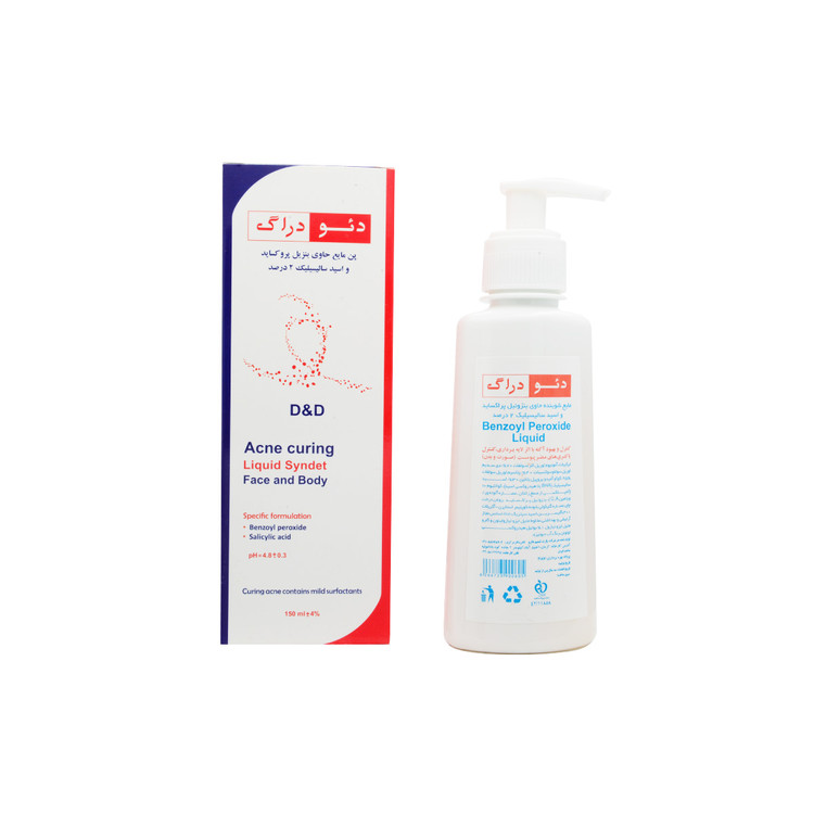 دئودراگ مایع شوینده صورت و بدن حاوی بنزوئیل پراکساید 150ML