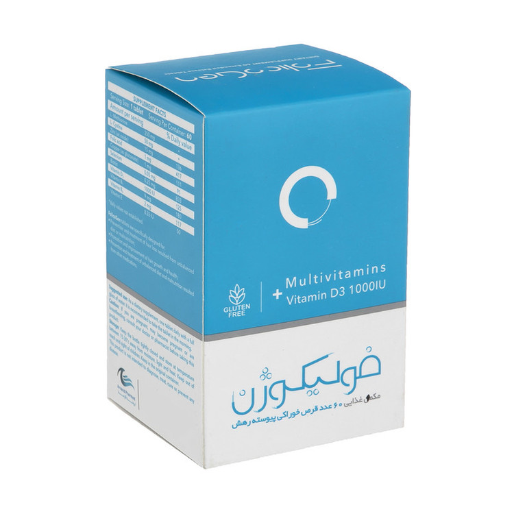 اروند فارمد قرص خوراکی پیوسته رهش فولیکوژن60 عددی