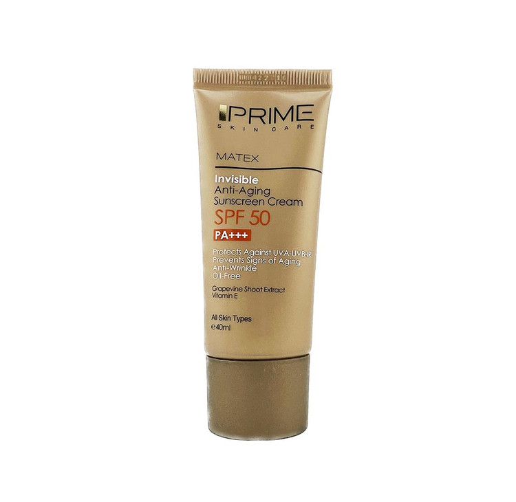 پریم کرم ضدآفتاب SPF50 متکس بی رنگ فاقدچربی 40ML