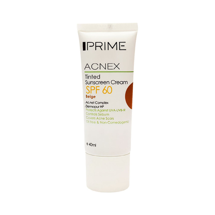 پریم اکنس کرم ضدآفتاب SPF60 رنگی 40ML پوست چرب