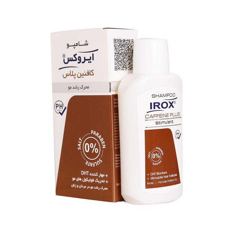 ایروکس شامپو کافئین پلاس فاقد سولفات 200GR