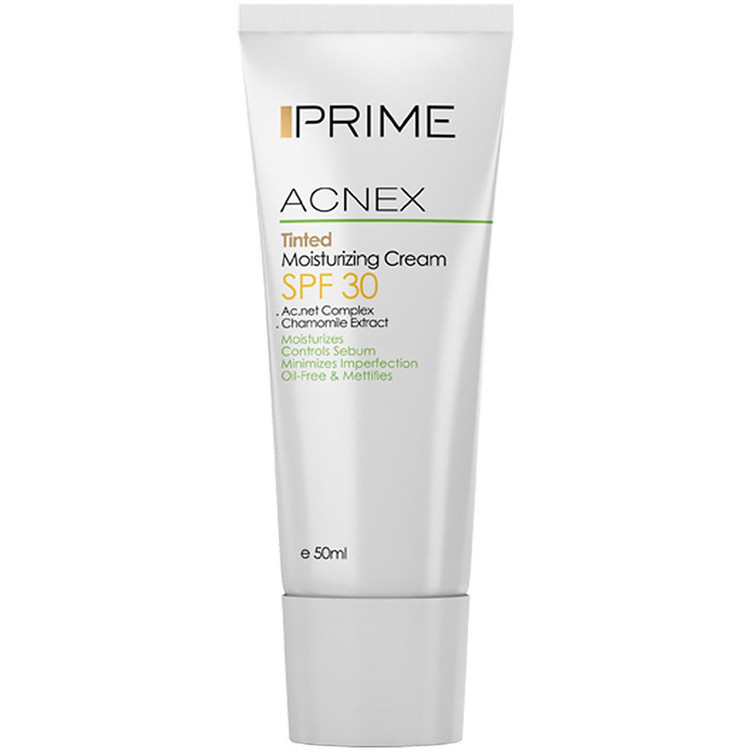 پریم اکنس کرم مرطوب کننده رنگی SPF30 پوست چرب 50ML