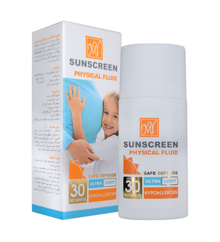 مای فلوئید ضد آفتاب فیزیکال سیف دیفنسSPF30 پوست حساس 50ML