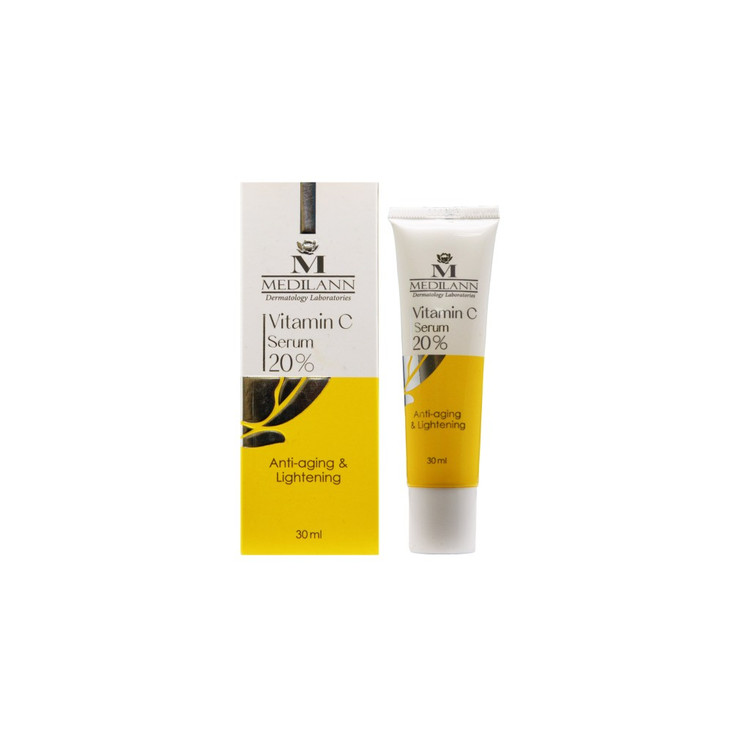مدیلن سرم روشن کننده حاوی ویتامین ث%20 انواع پوست 30ML