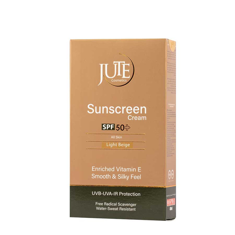 کرم ضدآفتاب ژوت SPF50 مناسب انواع پوست | بژ روشن