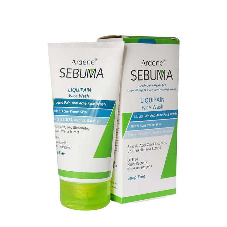 مایع شوینده غیرصابونی صورت سبوما آردن مناسب پوست چرب