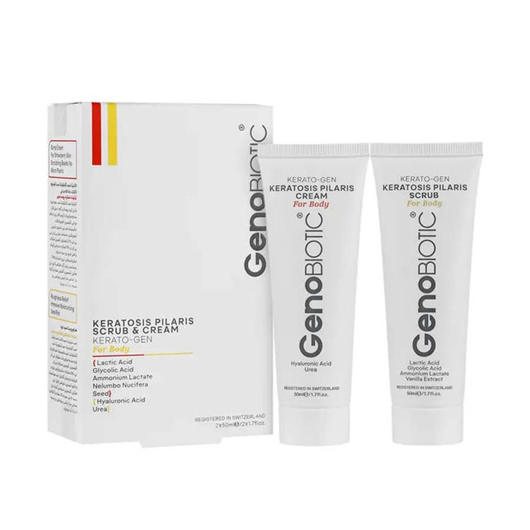 اسکراب و کرم کنترلکننده پوست مرغی بدن ژنوبایوتیک