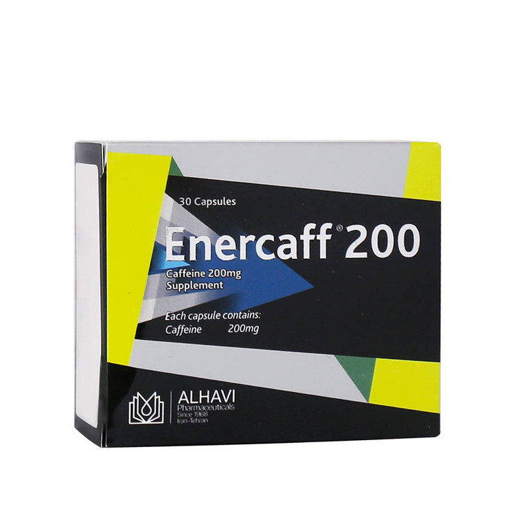 کپسول کافئین انرکاف 200 میلی گرم الحاوی 30 عدد