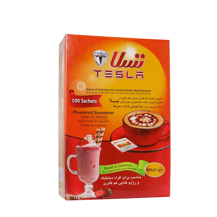 ساشه شیرین کننده کم کالری سوکرالوز تسلا 100 عدد