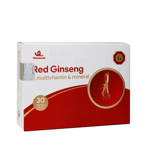 قرص رد جینسینگ پاور مولتی ویتامین و مینرال ویتامین لایف