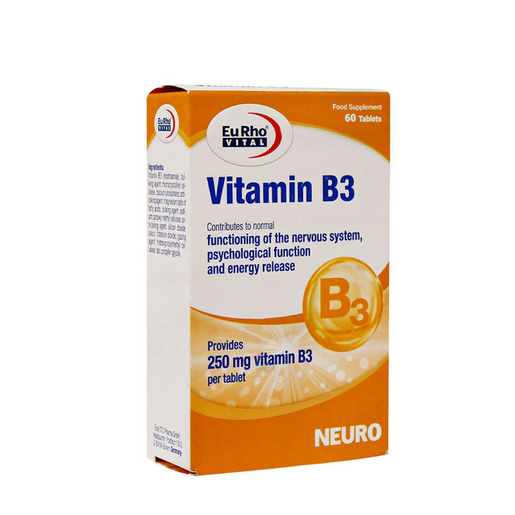 قرص ویتامین B3 یوروویتال 60 عدد