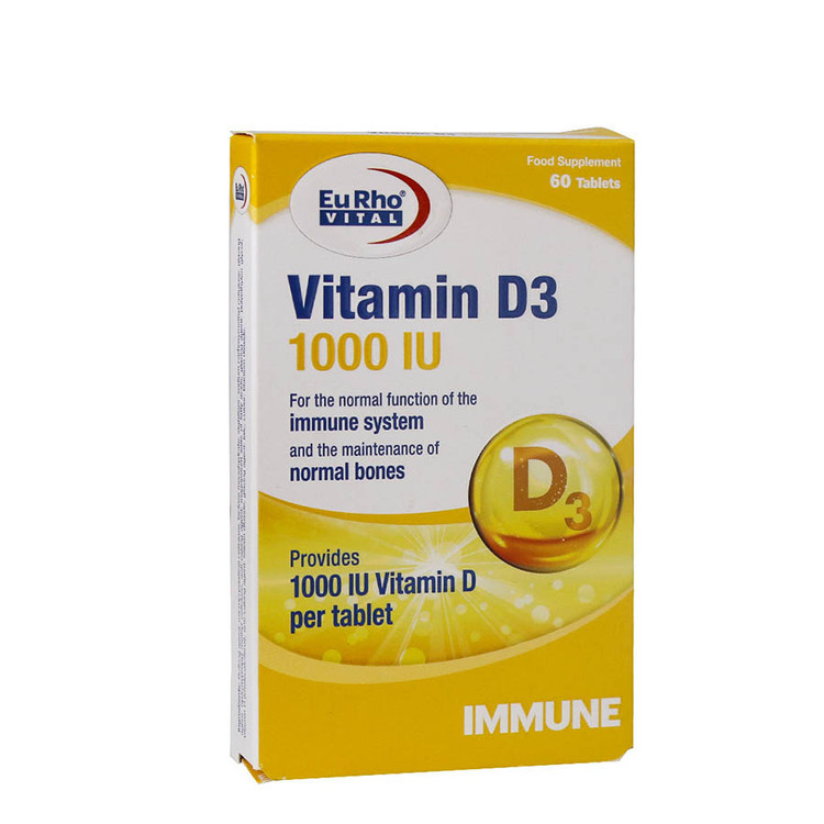 قرص ویتامین D3 1000 یوروویتال 60 عدد