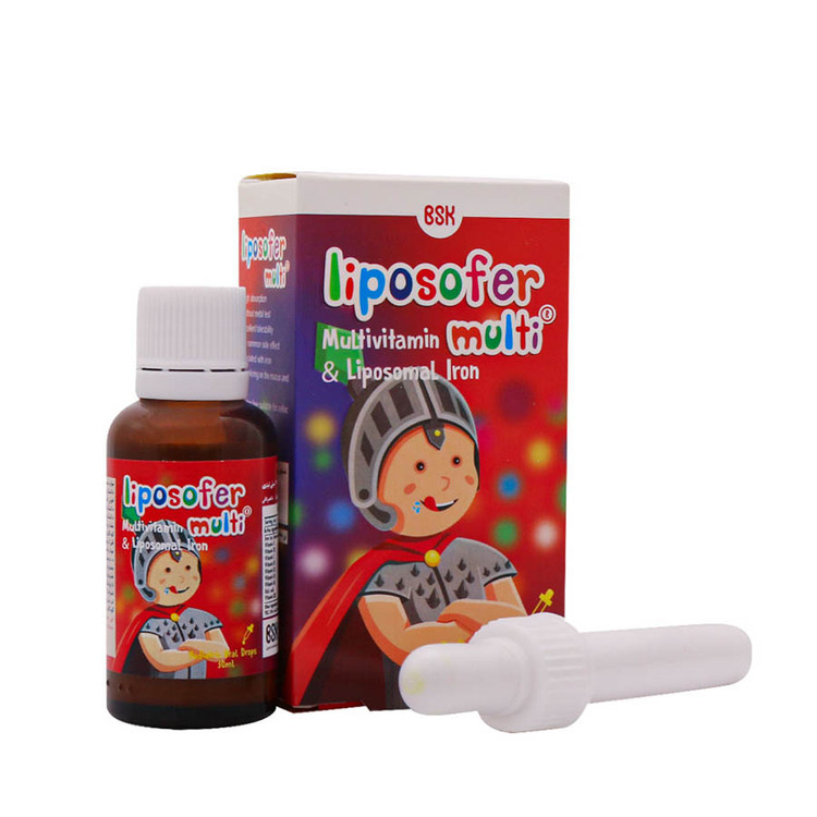 قطره خوراکی آهن لیپوزوفر مولتی بی اس کی 30 میلی لیتر