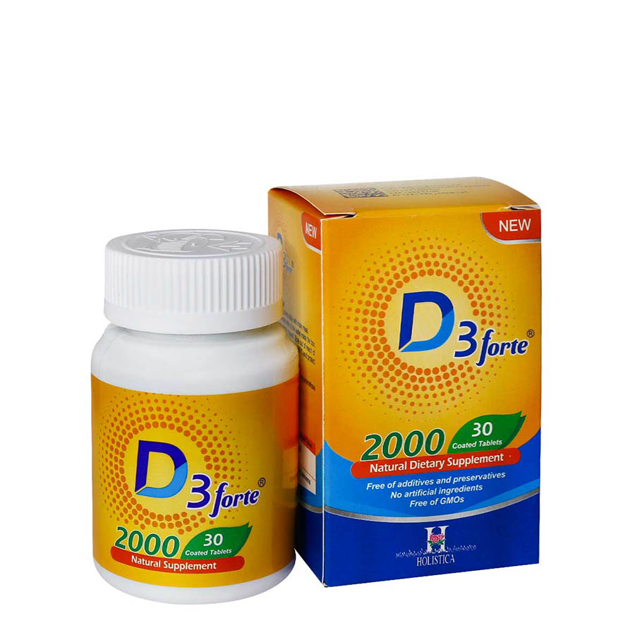 قرص ویتامین D3 فورت 2000 واحد هولیستیکا 30 عدد