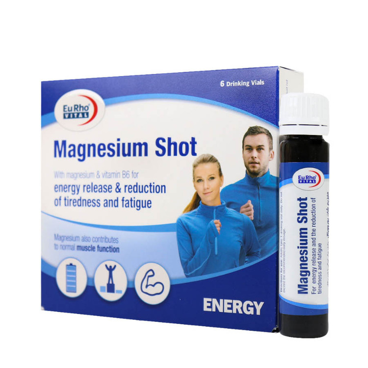 ویال خوراکی منیزیم شات یوروویتال 6 عدد