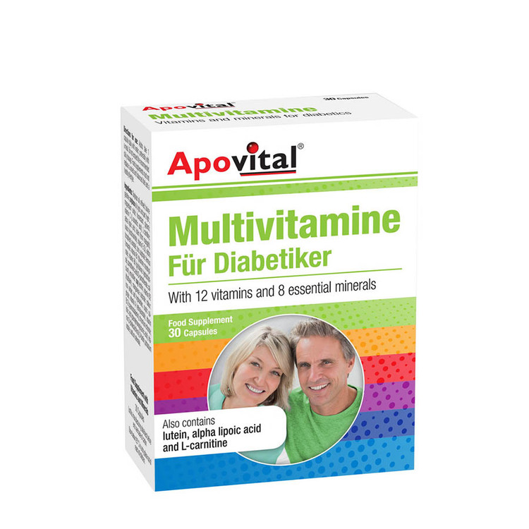 کپسول مولتی ویتامین افراد دیابتی آپوویتال 30 عدد