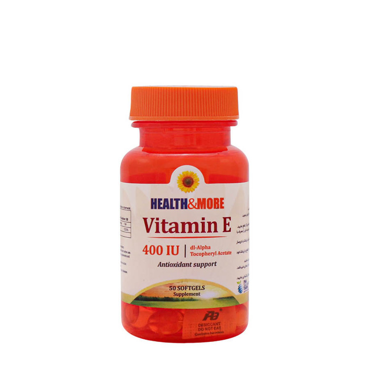 سافت ژل ویتامین E 400 واحد هلث اند مور 50 عدد