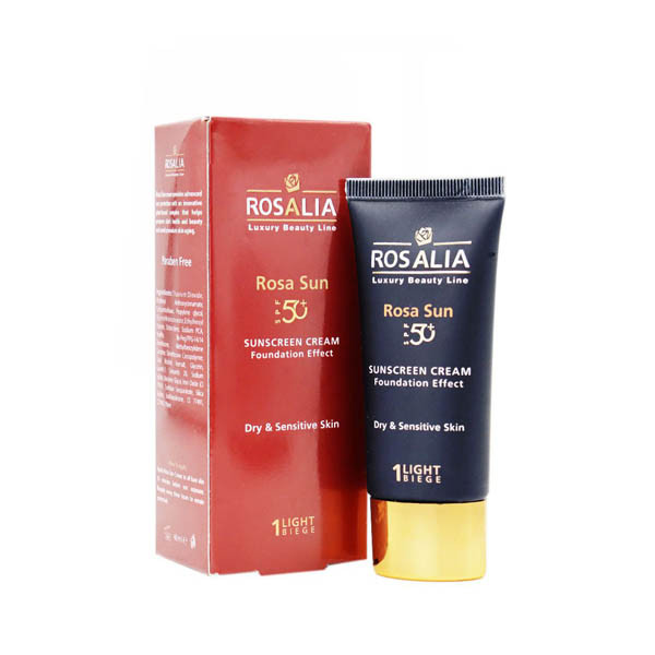 کرم ضد آفتاب رنگی پوست خشک رزالیا شماره 1