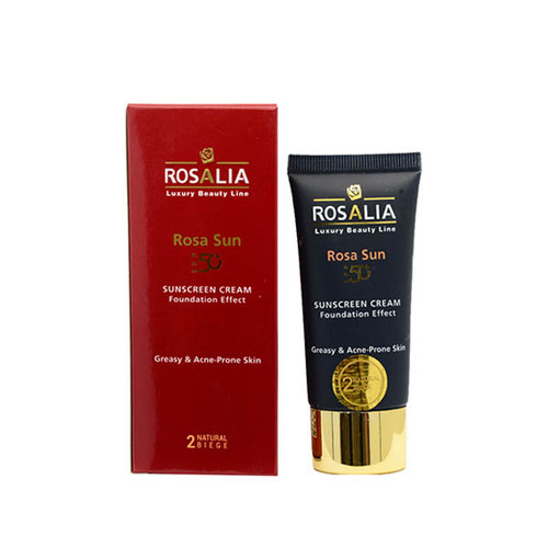 کرم ضد آفتاب رنگی پوست چرب رزالیا شماره 2
