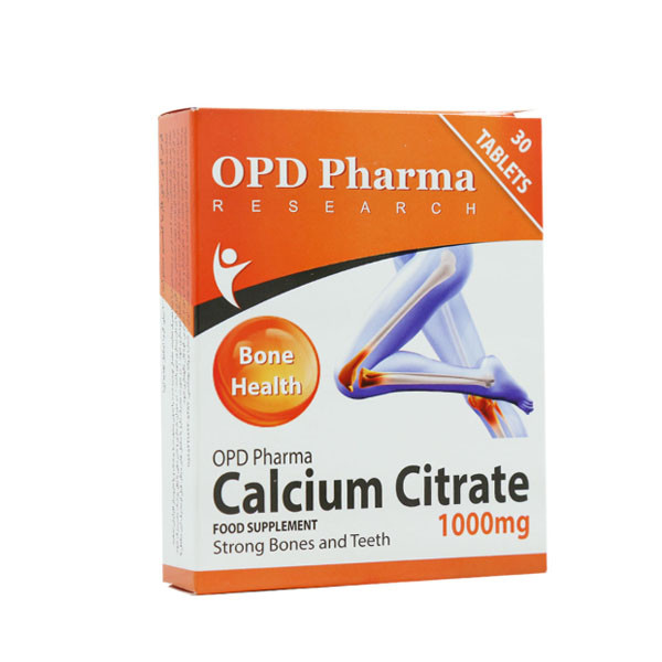 قرص کلسیم سیترات 1000 میلی گرم او پی دی فارما 30 عدد