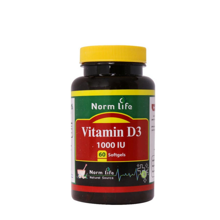 سافت ژل ویتامین D3 1000 واحد نورم لایف 60 عدد
