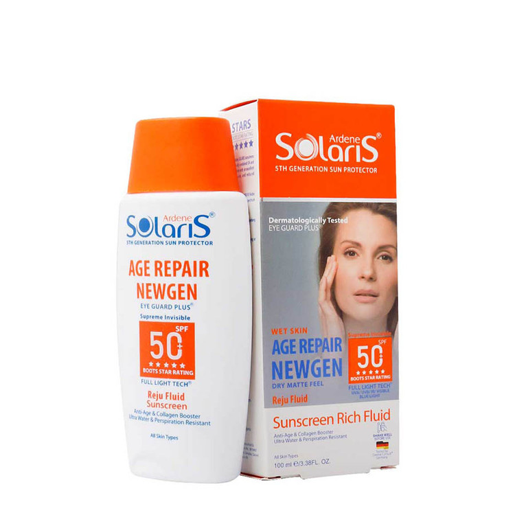 فلوئید ضد آفتاب و ضد چروک SPF50 سولاریس آردن مدل ایج ریپیر نیوژن 100 میلی لیتر