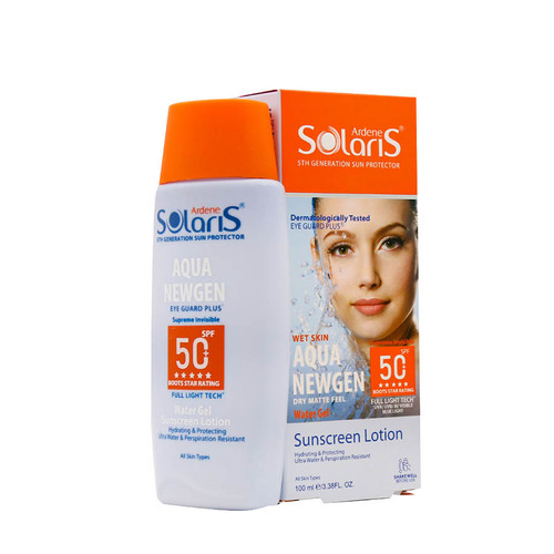 لوسیون آبی ضد آفتاب فاقد چربی SPF50 آکوا نیوژن سولاریس آردن 100 میلی لیتر