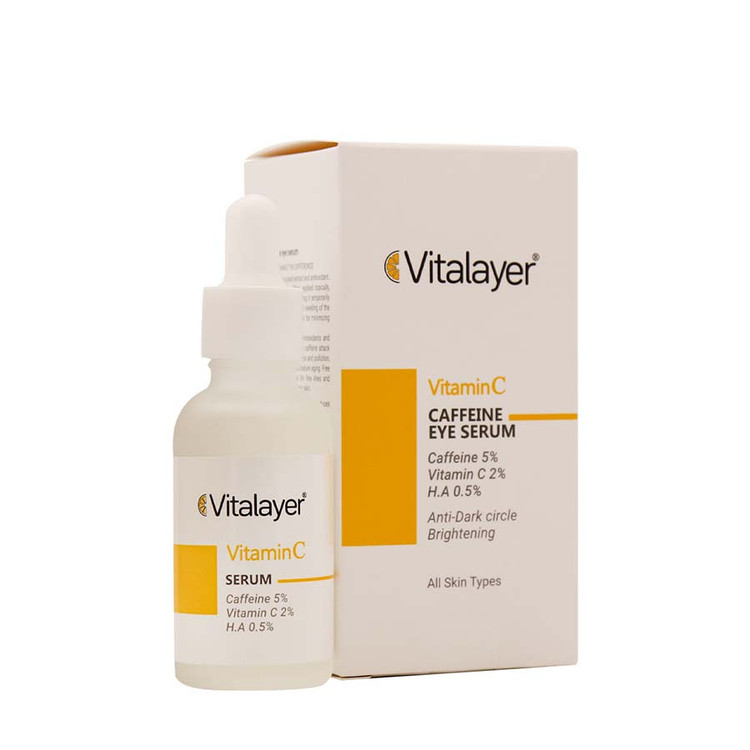 سرم دور چشم کافئین و ویتامین C ویتالیر 30 میلی لیتر