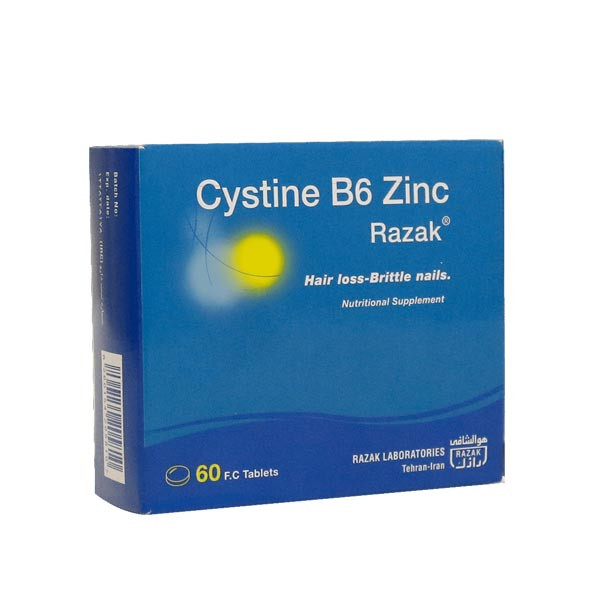 قرص سیستین B6 زینک رازک ۶۰ عدد