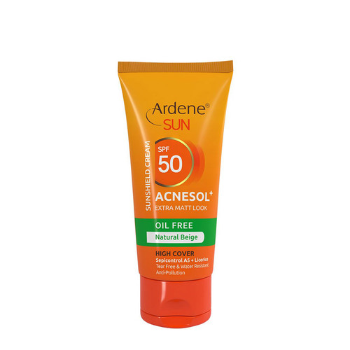 کرم ضد آفتاب فاقد چربی بژ طبیعی آردن سان spf50