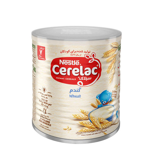سرلاک گندم به همراه شیر نستله مناسب کودکان از پایان ۶ ماهگی ۴۰۰ گرم