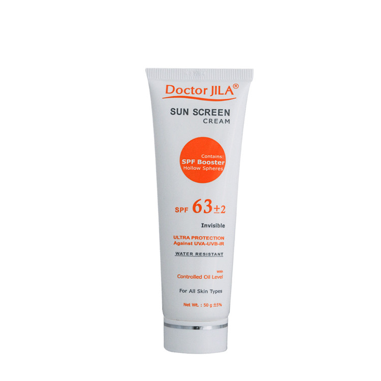 کرم ضد آفتاب فاقد چربی SPF63 دکتر ژیلا مناسب انواع پوست ۵۰ میلی لیتر
