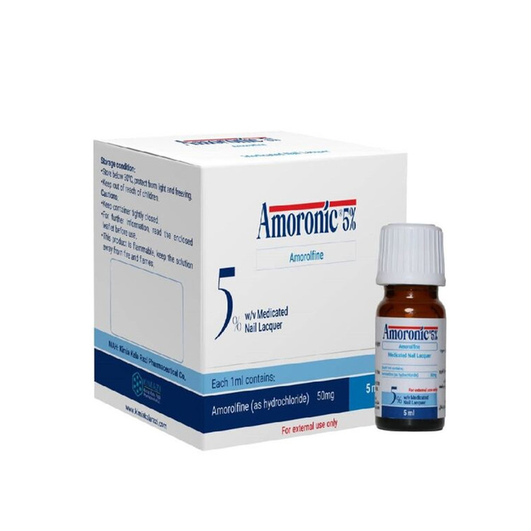 لاک دارویی ناخن آمورونیک 5% کیمیا کالای رازی
