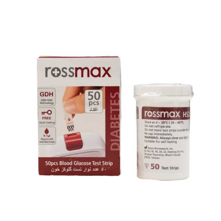 نوار تست قند خون رزمکس – 50 عددی