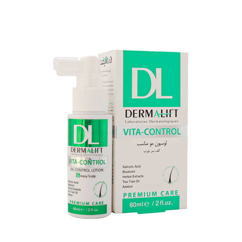لوسیون مو مناسب کف سر چرب ویتا کنترل درمالیفت 60 میلی لیتر
