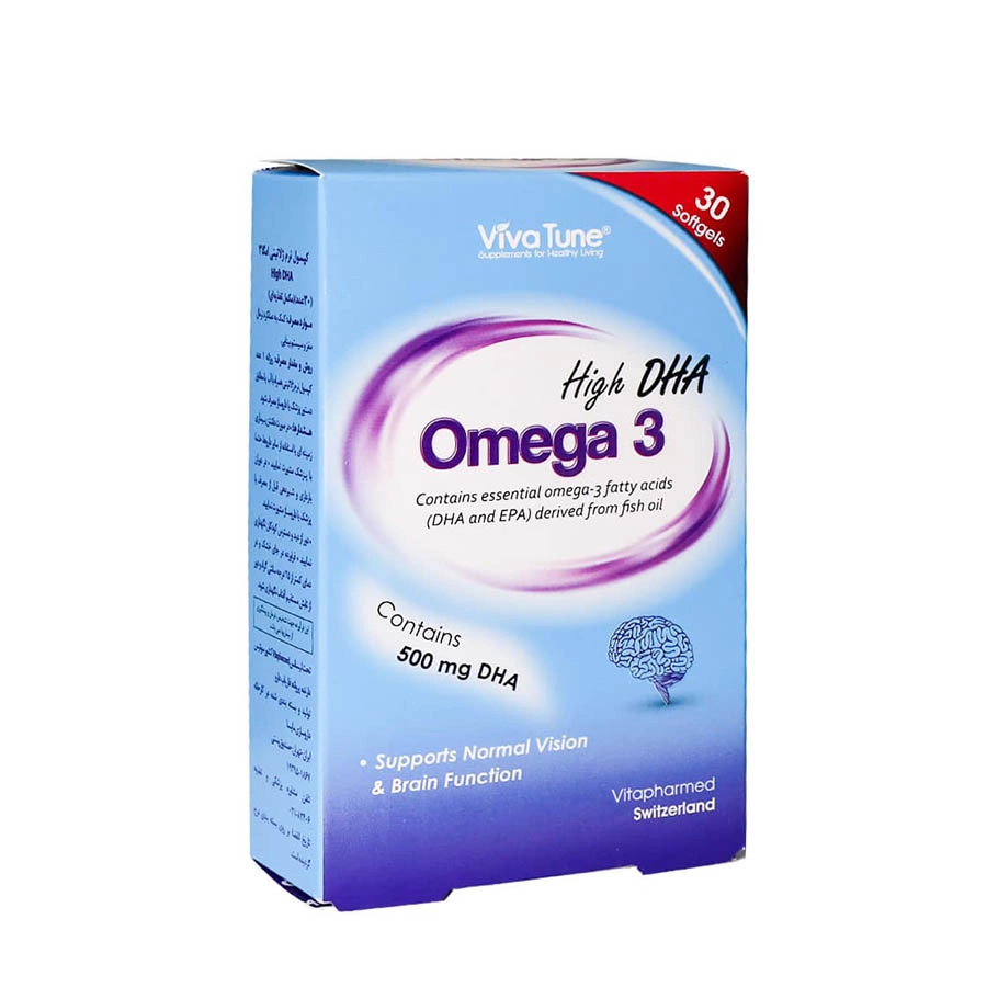 کپسول نرم ژلاتینی امگا 3 مدل High DHA ویواتیون 30 عدد