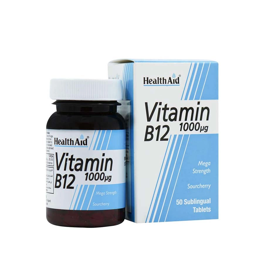 قرص ویتامین B12 هزار میکروگرم هلث اید ۵۰ عدد