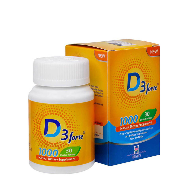 قرص ویتامین D3 فورت 1000 واحد هولیستیکا 30 عدد
