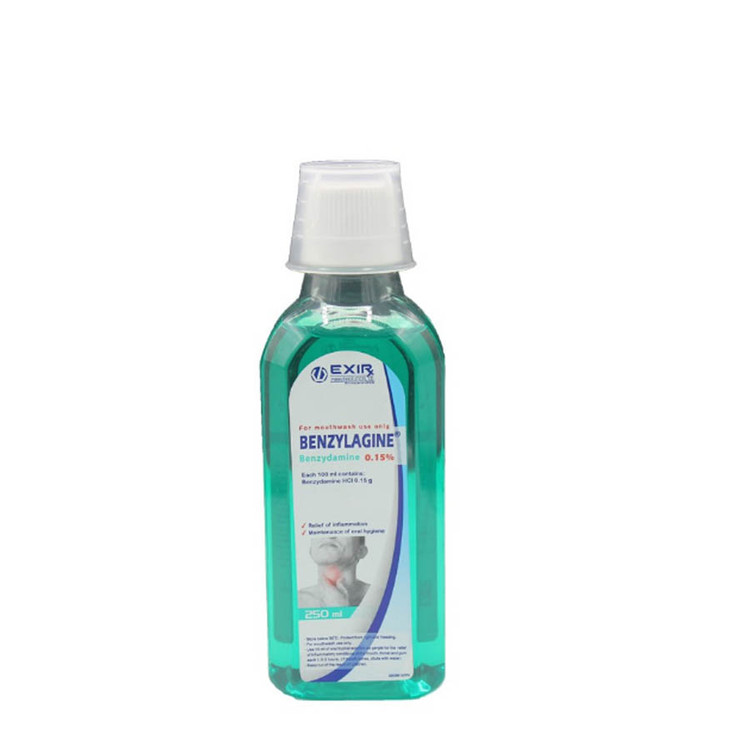 دهان شویه بنزیلاژین بنزیدامین 0.15% اکسیر 250 میلی لیتر