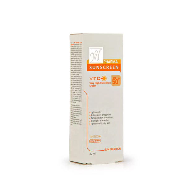 کرم ضد آفتاب رنگی +spf 50 پوست معمولی مای فارما حاوی ویتامین D