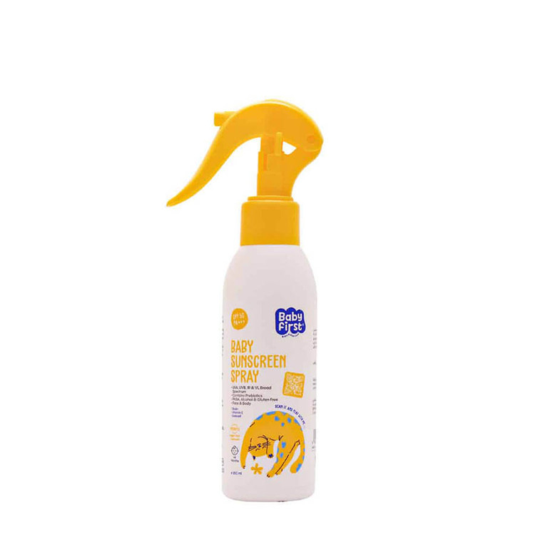 اسپری ضدآفتاب کودکان بیبی فرست سی گل SPF50 حجم 150 میلی لیتر