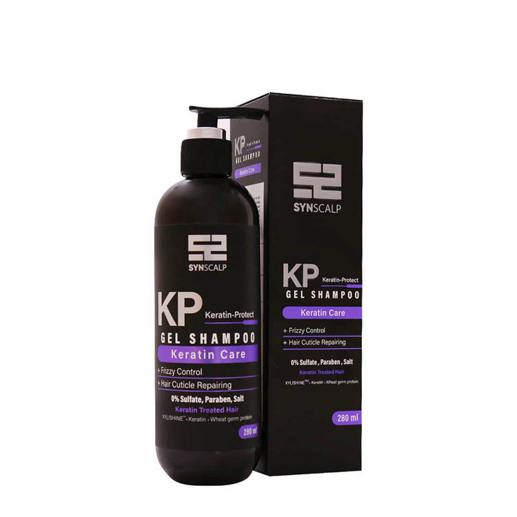 ژل شامپو فاقد سولفات موهای کراتینه KP ساین اسکین 280 میلی لیتر