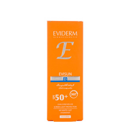 کرم ضد آفتاب پوست خشک SPF50 اویدرم 40 میلی لیتر | بی رنگ