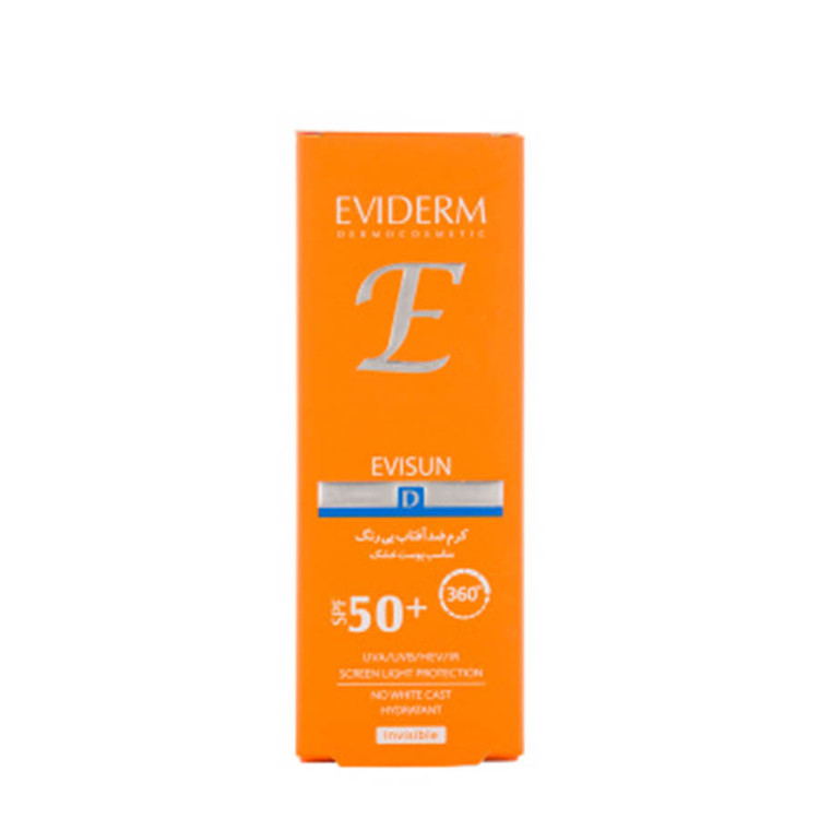 کرم ضد آفتاب پوست خشک SPF50 اویدرم 40 میلی لیتر | بی رنگ