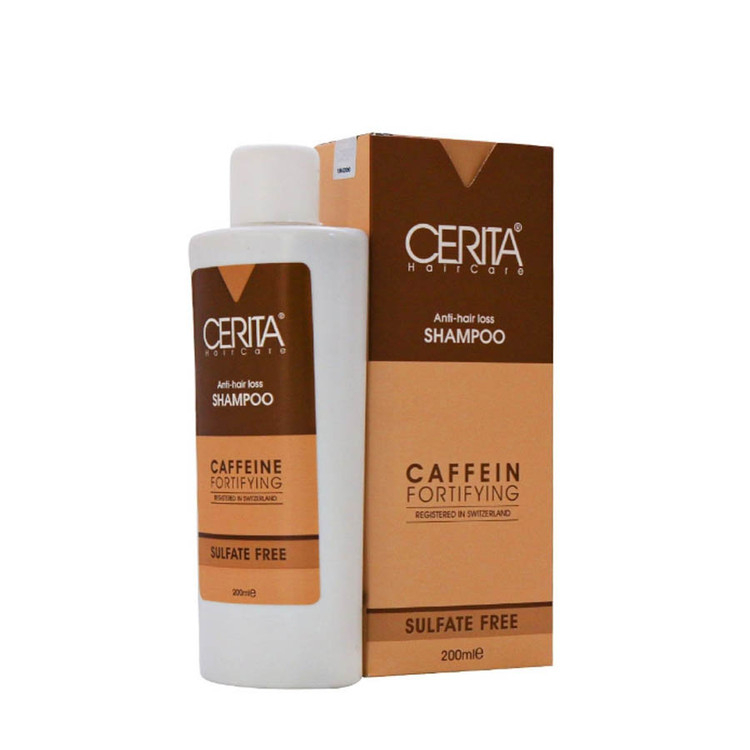 شامپو کافئین بدون سولفات سریتا مناسب موهای خشک و معمولی 200 میلی لیتر
