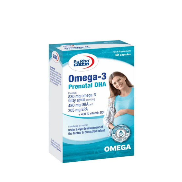 کپسول امگا ۳ پریناتال دی اچ آ یوروویتال 30 عدد