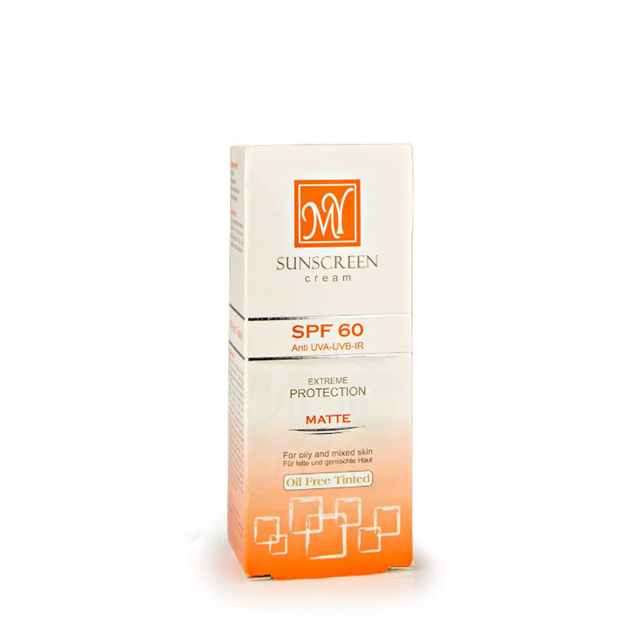 کرم ضد آفتاب رنگی فاقد چربی SPF60 مای مناسب پوست های چرب و مختلط ۵۰ میلی لیتر