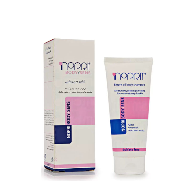 شامپو روغنی بدن نرم کننده پوست نوپریت برای پوست حساس و خشک