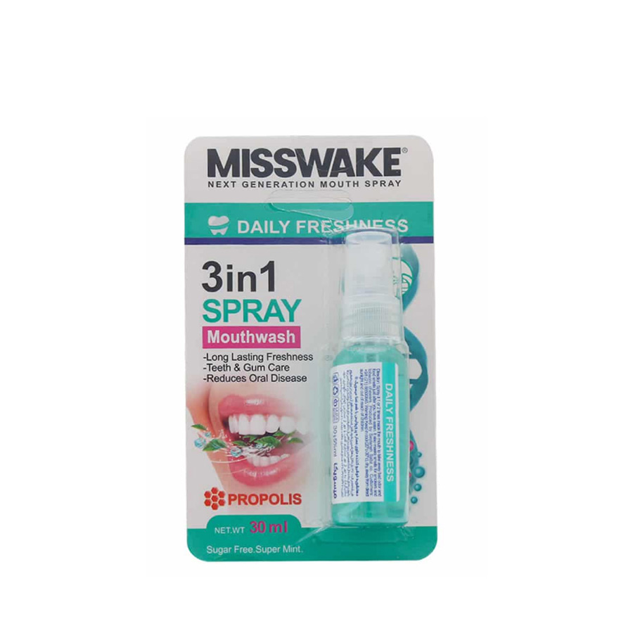 اسپری دهانشویه 3 کاره نعنا حاوی پروپولیس میسویک 30 میلی لیتر